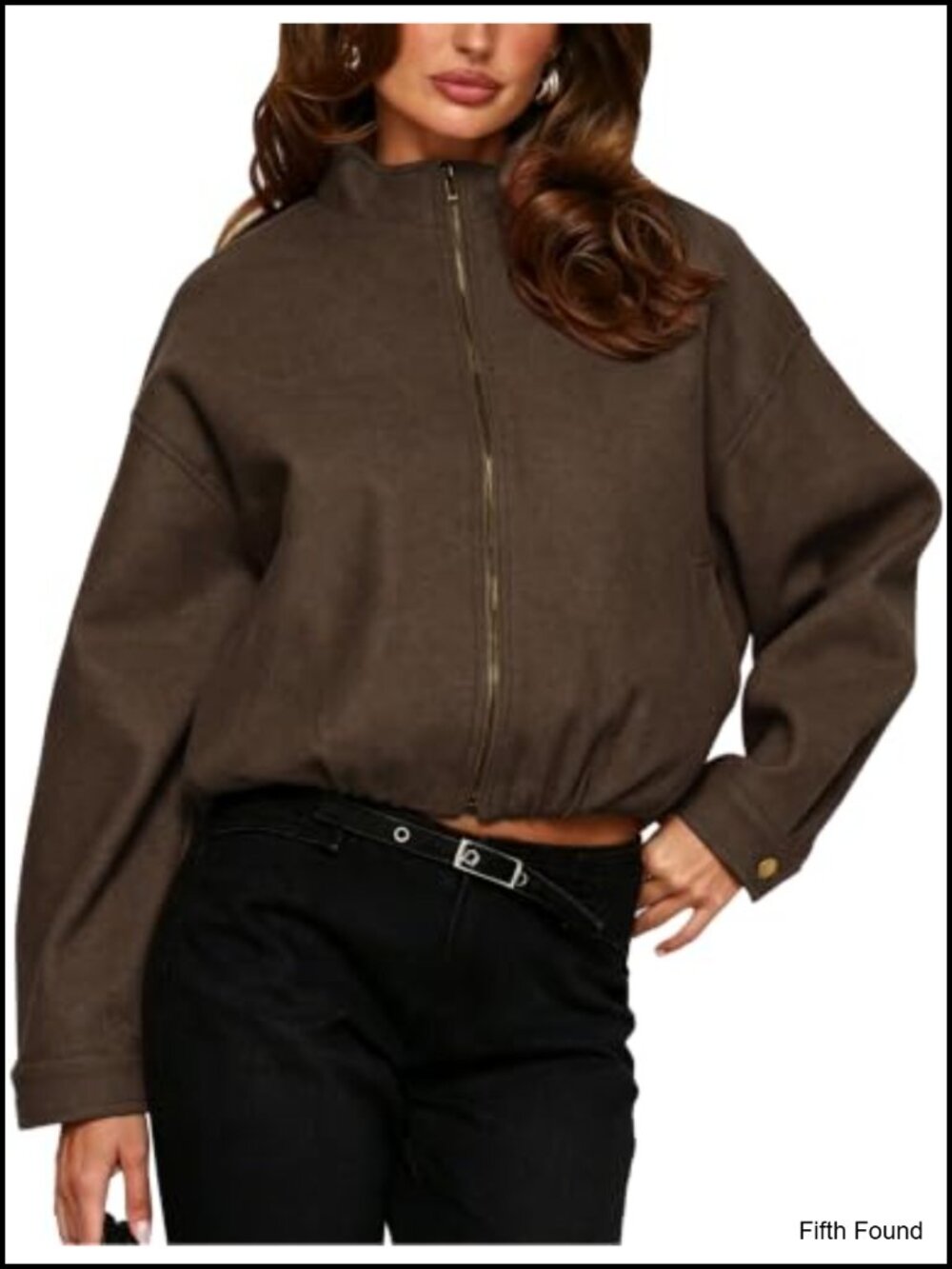 Faux Suede Bomber Jacket Lightweight Cropped Zip Up Casual Coat